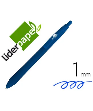 Esferográfica Liderpapel Gummy Touch Click 1,00mm Tinta Azul