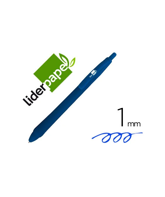 Esferográfica Liderpapel Gummy Touch Click 1,00mm Tinta Preta