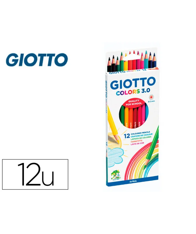 Caixa 12 Lápis de Cor Giotto Colors 3.0