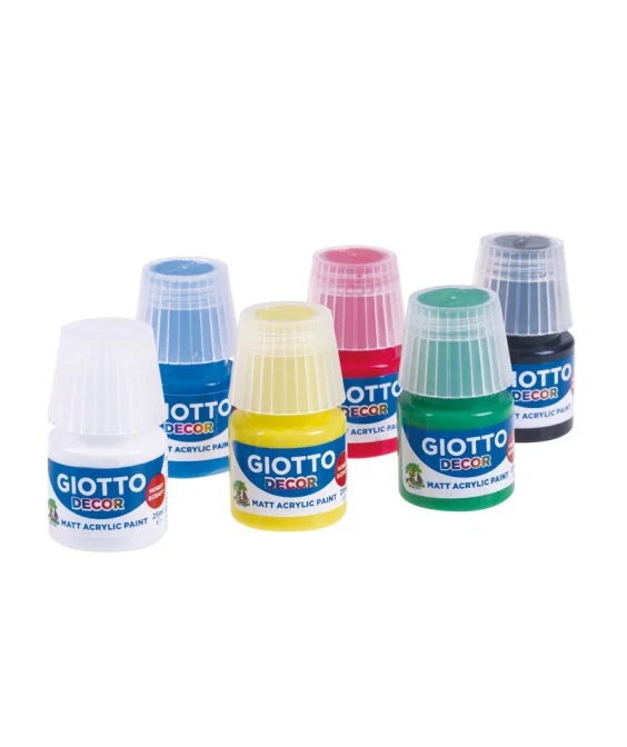 Caixa 6 Frascos Guache Acrílico Giotto Decor 25 ml 538200