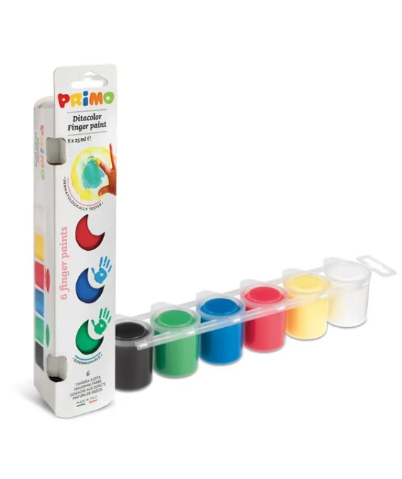 Pintura Dedos Finger Paints Primo Cx. 6 Cores Sortidas Ref. 225TD6E