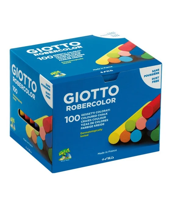 Caixa c/100 Paus de Giz Giotto Robercolor Cores Sortidas 539000