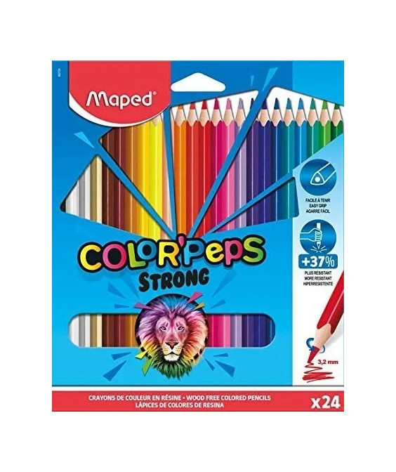 Caixa c/24 Lápis de Cor Maped Color Peps Strong 862724